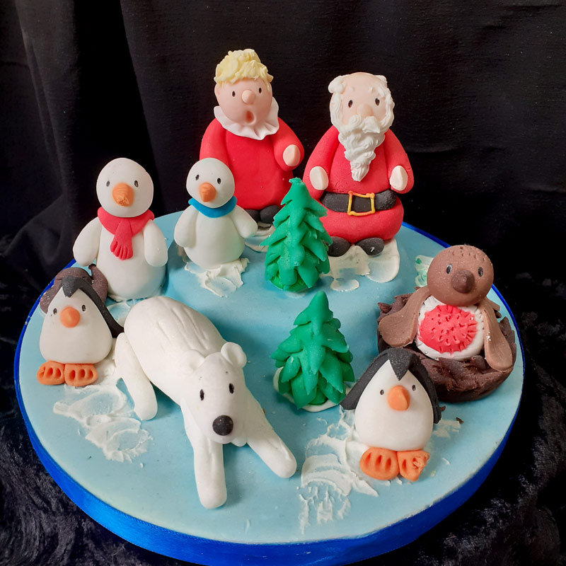 Sugarcraft Christmas cake decoration