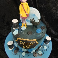 daisy black cat yellow coat 